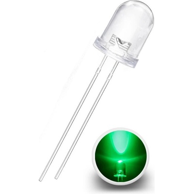 LED DIODA 8 mm ZELENÁ