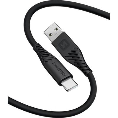 Swissten 71531010 dátový USB-C, 60W / 3A / 1x USB-A(M) / 1x USB-C(M), 1,5m, černý