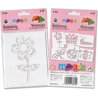 Magic šablony papírové 6 ks sada C LÉTO