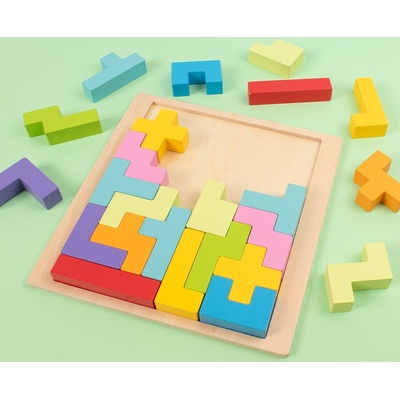 Playbox Překližkové puzzle Pentomino logická skládačka ze dřeva
