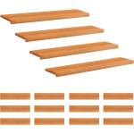 vidaXL Стъпала за стълби 16 бр. 120 x 30 x 2 cm Светло кафяво (3446423)
