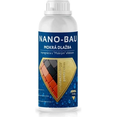 NANO BAU Nano-BAU MOKRÁ Dlažba - Nano impregnácia s "mokrým" efektom na zámkovú dlažbu Objem: 1L