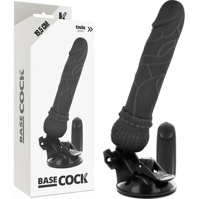 Вибратор с регулируема вакуумна основа, 19, 5см. - Basecock Twix 4 (D-223018)