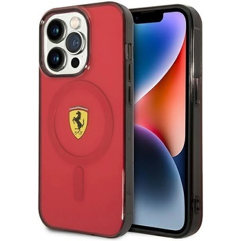 Ferrari Кейс Ferrari FEHMP14LUKR за iPhone 14 Pro 6.1"", червен / червен, твърд, Translucent Magsafe (FER000563-0)