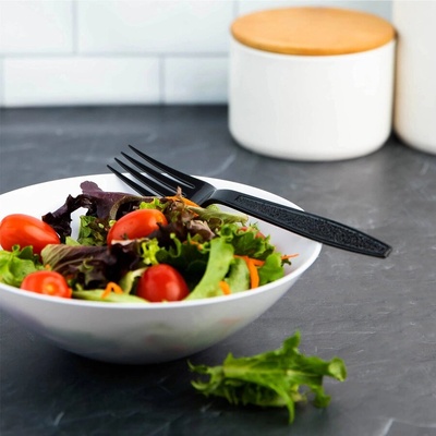 Вилици черни за многократна употреба 50бр (р-212890)