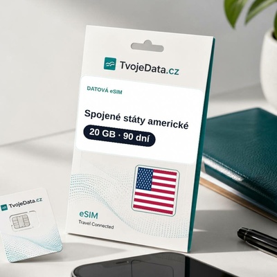 eSIM USA 20 GB / 89 dní