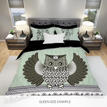 Image 1 of Дизайнерски Комплект спално бельо Boho Owl