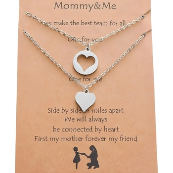 HARAHU Накитници Мама и Дъщеря - Сребърна kp21104 (ma-21104)