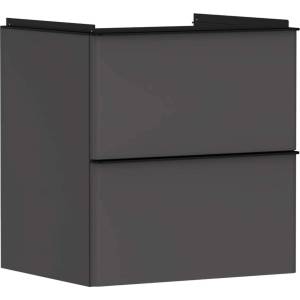 Hansgrohe Xelu Q - Шкафче за умивалник, 63x58x50 см, 2 чекмеджета, матово сиво/матово черно 54024670 (54024670)