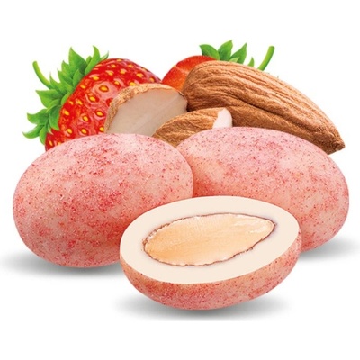Nuties Mandle v bílé čokoládě s jahodami 100 g