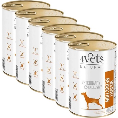 4Vets NATURAL Veterinary Exclusive СНИЖАВАНЕ НА ТЕГЛО 6 x 400 г