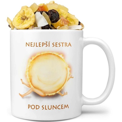 IMPAR Hrnek Nejlepší sestra pod sluncem (Náplň hrníčku: Tropická směs)