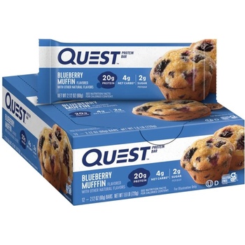 Quest Nutrition Quest Bar | Different Flavors [12 x 60 грама] Blueberry Muffin