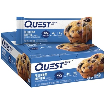 Quest Nutrition Quest Bar | Different Flavors [12 x 60 грама] Blueberry Muffin