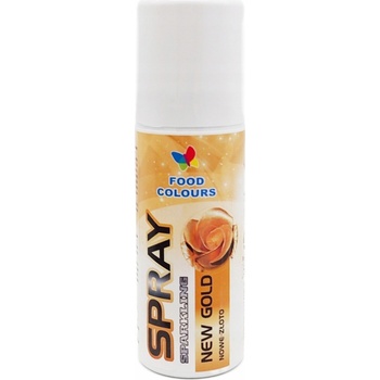 Food Colours Nová zlatá farba v spreji Zlatá bez E171 50 ml