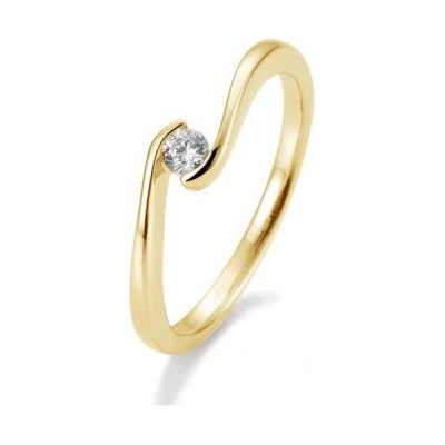 Sofia Diamonds prsteň zo žltého zlata s diamantom BE41 85940 Y