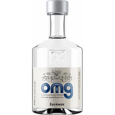 Žufánek Omg Gin 45% 0,1 l (čistá fľaša)