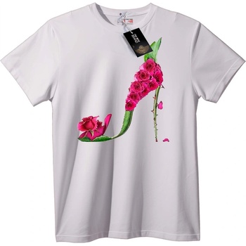 NOONEBRAND Тениска с розова ток - XL, White