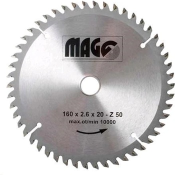 MAGG Pilový kotouč 160x2,6x20mm/50 zubů střídavě trapézové 9216050