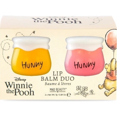 Mad Beauty Set Winnie The Pooh Honeypot Lip Balm Duo balzam na pery 14 g