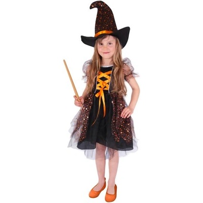 Rappa Детски костюм вещица със звездички (l)