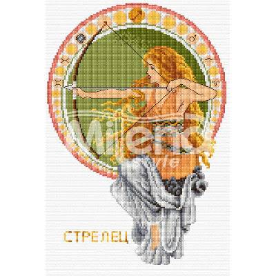 Milena Style Зодия Стрелец - гоблен със схема конци Ariadna Кръстат бод