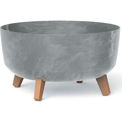 NABBI DGRL400LE plastový kvetináč na nožičkách 38 cm sivý betón