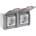 MONO КОНТАКТ ДВОЕН ОТКРИТ МОНТАЖ ip54 mono octans БЯЛ СИВ (mn-154-020007-120)