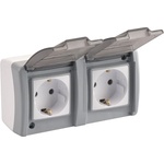 Mono Electric КОНТАКТ ДВОЕН ОТКРИТ МОНТАЖ ip54 mono octans БЯЛ СИВ (mn-154-020007-120)