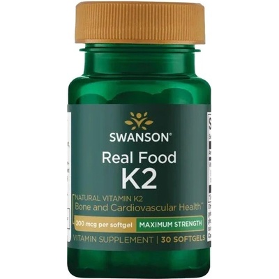 Swanson Real Food K-2 200 mcg 30 kapsúl