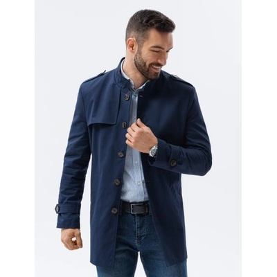 Ombre Clothing pánský přechodový kabát Moya C269 navy – Sleviste.cz