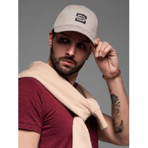 Ombre Clothing Мъжка бейзболна шапка с лого сиво Ombre Clothing Ombre Clothing | Siv | МЪЖЕ | ЕДИН РАЗМЕР