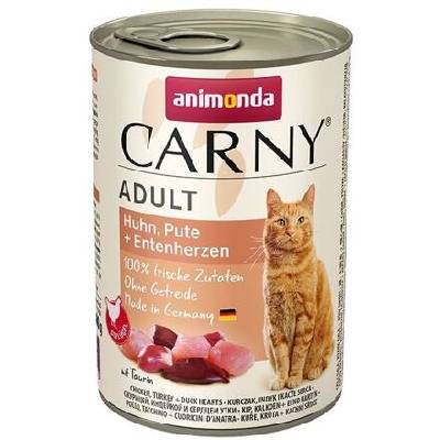 ANIMONDA konzerva CARNY Adult - kura, morka + kačacie srdce 400g