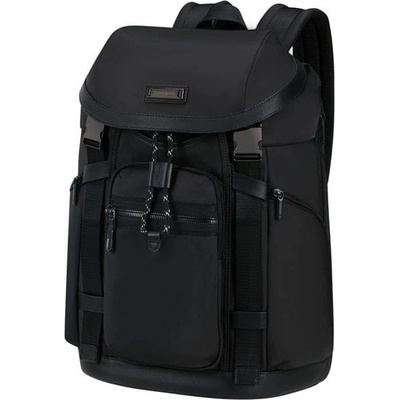 Samsonite Relyon Backpack M 15.6 + Flap 153267-1041 Black 24 l