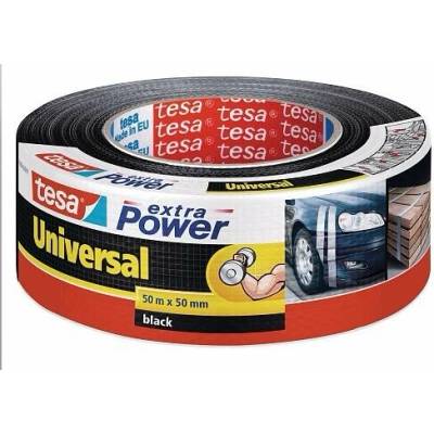 TESA lepící páska Extra Power Universal, textilní, černá, 50 m, 50 mm – Zbozi.Blesk.cz