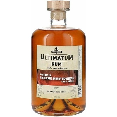Ultimatum 2017 Glenlossie Sherry Hogshead Single cask Belize rum 43,3% 0,7 l (holá láhev)