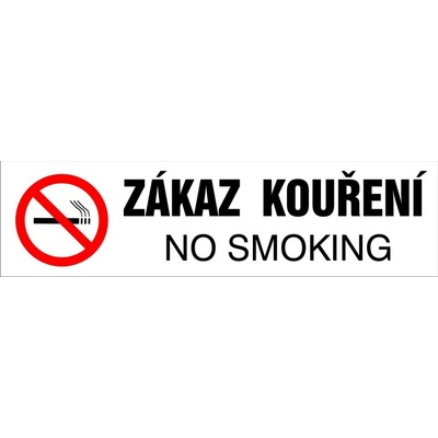 RAFO Samolepka Zákaz kouření / No smoking Velikosti: 20 x 5,3 cm