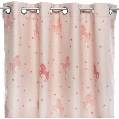 Atmosphera for kids Dětský závěs UNICORN, 140 x 250, růzový růžová