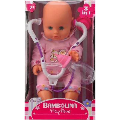 Alltoys Bambolina s stetoskopem a kojeneckou lahvičkou 33 cm