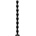 Ouch! Ass Snake Beaded Dildo Black 50cm