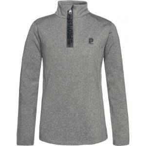 Protest Детски поларен пуловер Protest Kid's PRTRewillowy 1/4 Zip Active Top Fleece jumper - Dark Grey Melee - размер 116 (EU) (704-5509-0512)