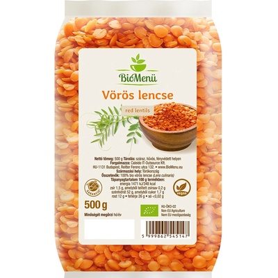 BioMenü Bio červená Šošovica 0,5 kg
