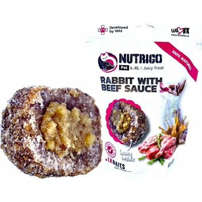 LK Baits Pet Maškrta Nutrigo Dog Králik s hovädzou omáčkou L XL 200 g