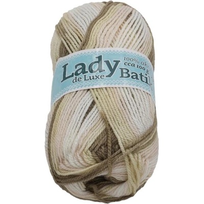 Lady de Luxe BATIK 100 g – 614 biela, béžová