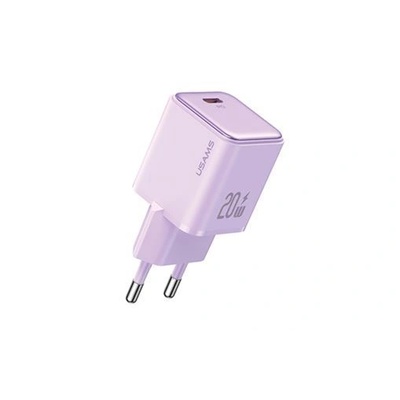 USAMS Зарядно устройство Usams X-ron Series socket (US-CC183) - Port Fast Charging, USB-C PD20W, 3A - Purple (CC183TC03) (CC183TC03)
