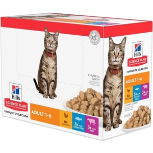Hill's Science Plan Adult Selection fish 12x85 g