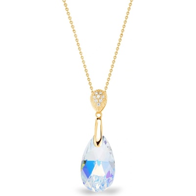 Spark Stříbrný pozlacený se Swarovski elements měnivá kapka dainty drop NG610616AB