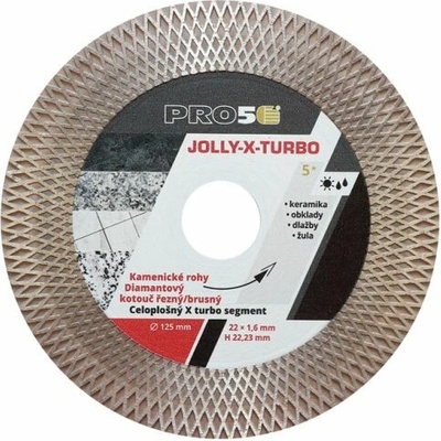 Kotouč řezný/brusný diamantový PRO5 - JOLLY-X-TURBO 125 mm