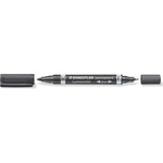 STAEDTLER Двувърх перманентен маркер Staedtler Duo 348 F и М, чере (21121-А-ЧЕРЕН)