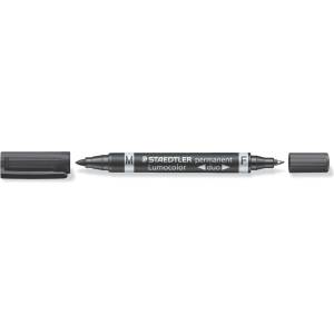 STAEDTLER Двувърх перманентен маркер Staedtler Duo 348 F и М, чере (21121-А-ЧЕРЕН)